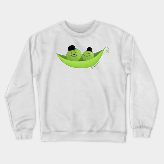 Laurel and Hardy Peas in a Pod Crewneck Sweatshirt by MeganCartoonist